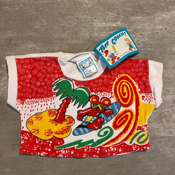 Vintage Tuff Cookies Toddler bear Beach Graphic Tank Top Sz 12 Months Hongkong - Picture 1 of 11